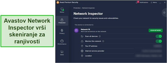 Pregled Avast antivirusa - značajka Network Inspector